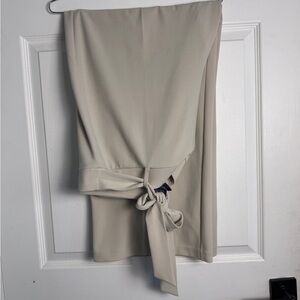 Elegant Cream Wide Leg Pants